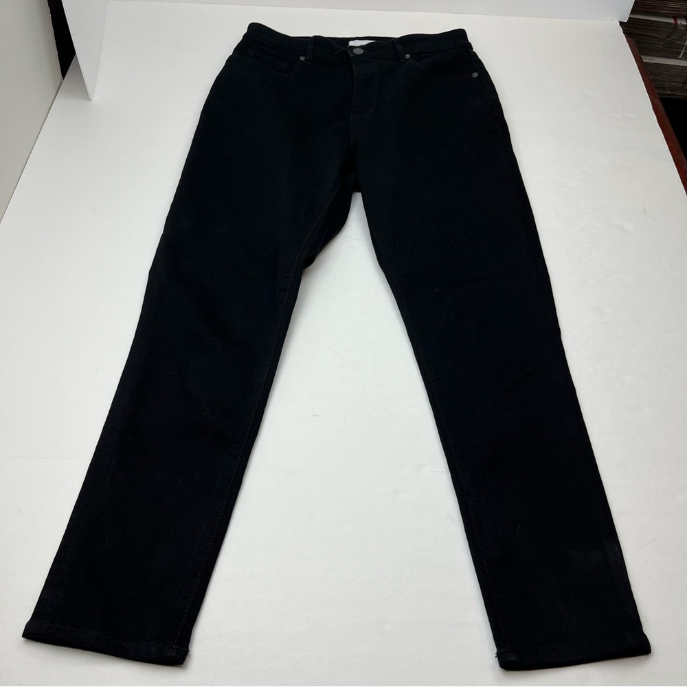 LOFT The Curvy Skinny Womens Size 29 8 Black Denim‎ Jean Five Pockets High Rise